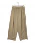 NO CONTROL AIR（ノーコントロールエアー）の古着「追撚ポリエステル・ツイルワイドパンツ」｜ベージュ