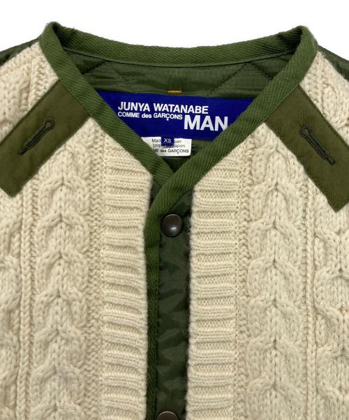 COMME des GARCONS JUNYA WATANABE MAN（コム デ ギャルソン ジュンヤ ワタナベ マン）COMME des GARCONS JUNYA WATANABE MAN (コム デ ギャルソン ジュンヤ ワタナベ マン) ナイロンリップ×ウールジャガード カーキ×ベージュ サイズ:XSの古着・服飾アイテム