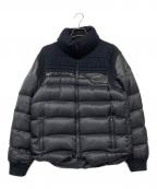 UNDERCOVERアンダーカバー）の古着「ニットレザー切替ダウンジャケット」｜ブラック