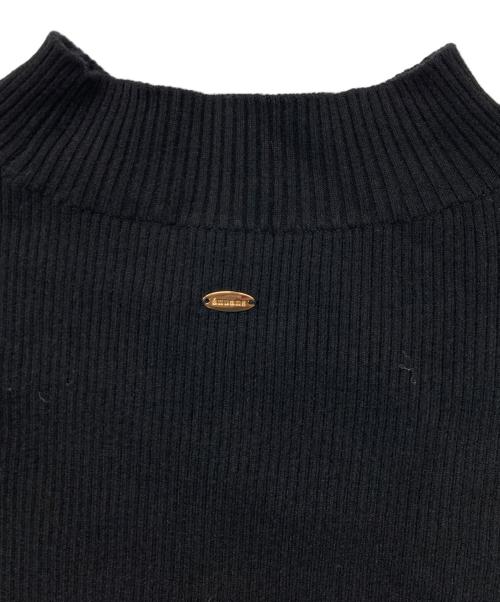 anuans（アニュアンス）anuans (アニュアンス) イレギュラーヘムドッキングニットワンピース ホワイト×ブラック サイズ:Ｍの古着・服飾アイテム