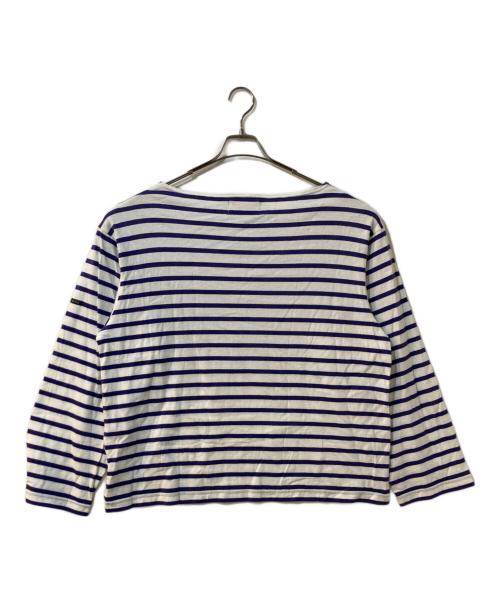 OUTIL（ウティ）OUTIL (ウティ) バスクシャツ パープル×ホワイト サイズ:Mの古着・服飾アイテム