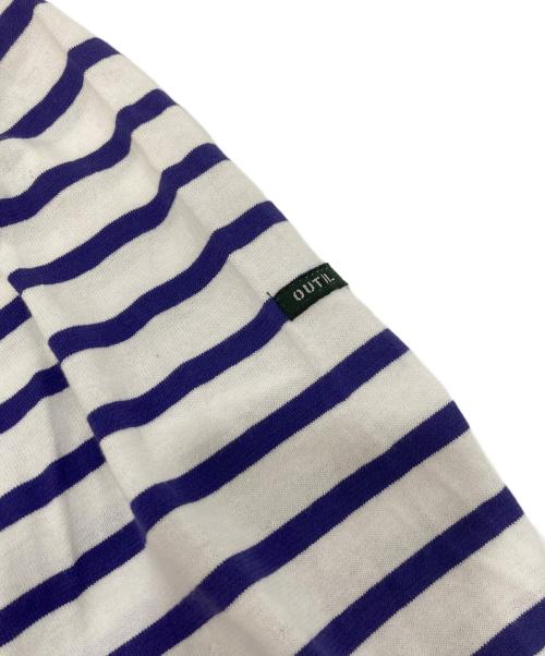 OUTIL（ウティ）OUTIL (ウティ) バスクシャツ パープル×ホワイト サイズ:Mの古着・服飾アイテム