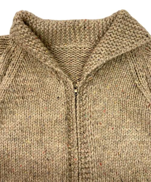 USED（ユーズド）USED (ユーズド) 50-60`Sカウチンニットカーディガン ブラウン サイズ:記載なしの古着・服飾アイテム