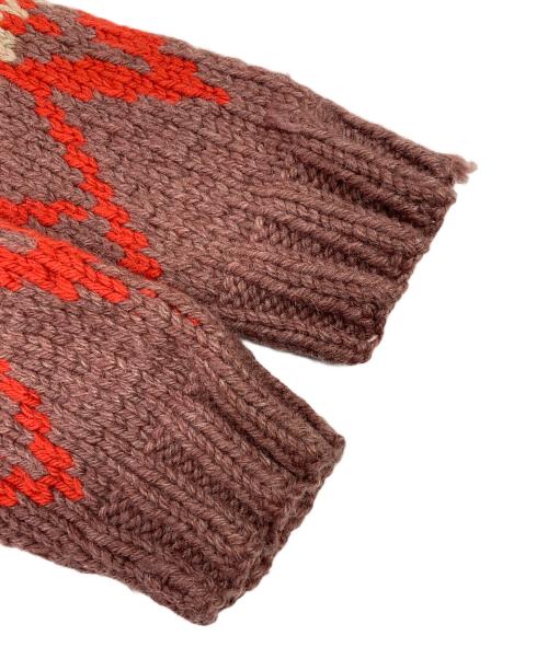 USED（ユーズド）USED (ユーズド) 50-60`Sカウチンニットカーディガン ブラウン サイズ:記載なしの古着・服飾アイテム