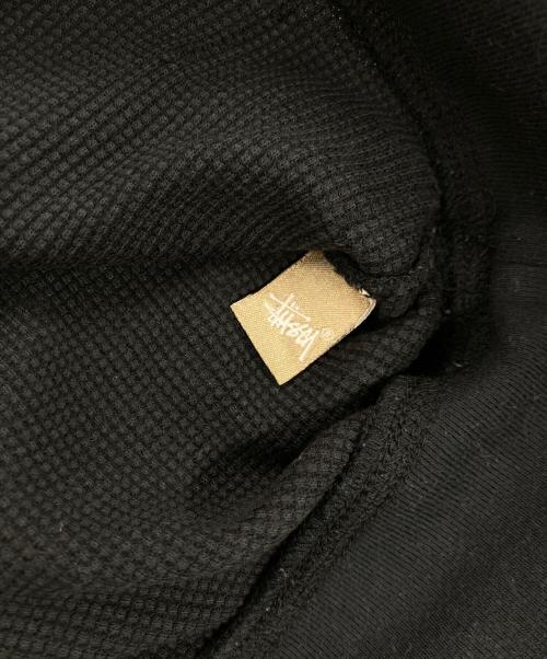 stussy（ステューシー）stussy (ステューシー) 90's - 00's サーマルカットソー ブラック サイズ:LARGEの古着・服飾アイテム