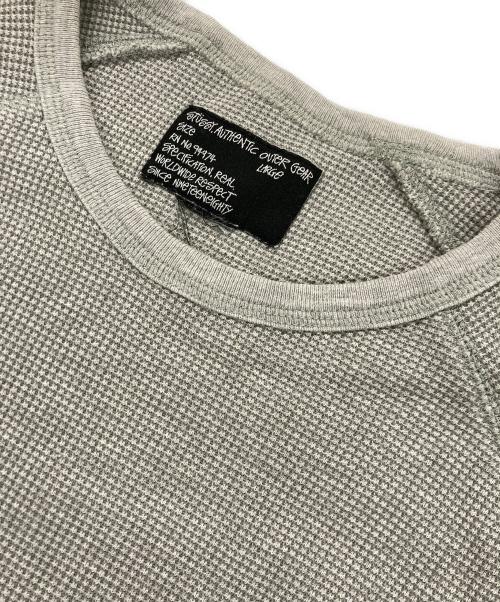 stussy（ステューシー）stussy (ステューシー) 90's - 00's サーマルカットソー グレー サイズ:LARGEの古着・服飾アイテム