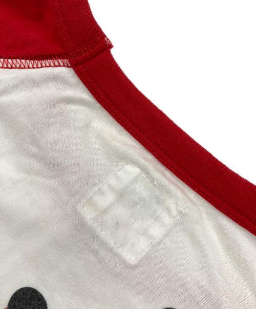 stussy（ステューシー）stussy (ステューシー) 00's world tour ラグランカットソー レッド×ホワイト サイズ:XLの古着・服飾アイテム