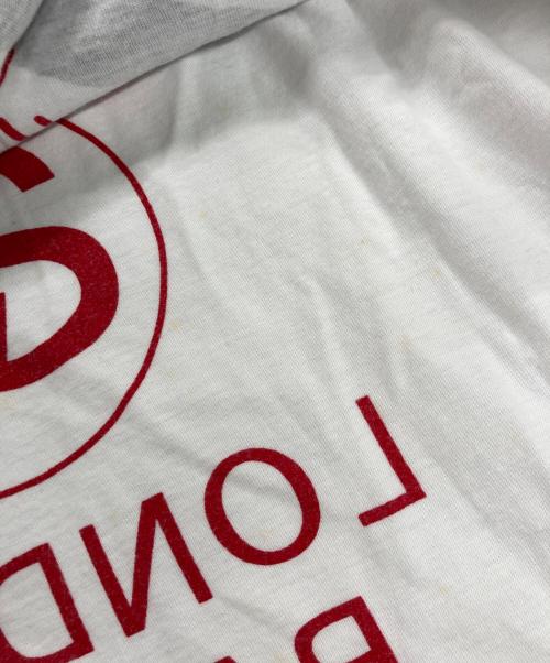 stussy（ステューシー）stussy (ステューシー) 00's world tour ラグランカットソー レッド×ホワイト サイズ:XLの古着・服飾アイテム