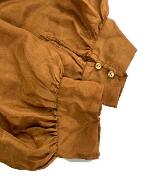 ne quittez pas（ヌキテパ）ne quittez pas (ヌキテパ) シルク カシュクールワンピース ブラウン サイズ:記載なしの古着・服飾アイテム