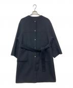 FRAY IDフレイ アイディー）の古着「super140'sウールリバーコート」｜ブラック