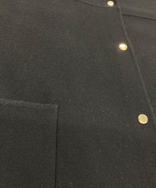 FRAY ID（フレイ アイディー）FRAY ID (フレイ アイディー) super140'sウールリバーコート ブラック サイズ:XSの古着・服飾アイテム