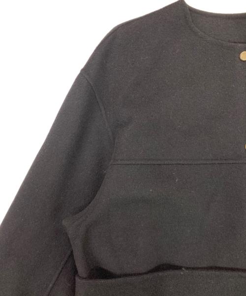 FRAY ID（フレイ アイディー）FRAY ID (フレイ アイディー) super140'sウールリバーコート ブラック サイズ:XSの古着・服飾アイテム