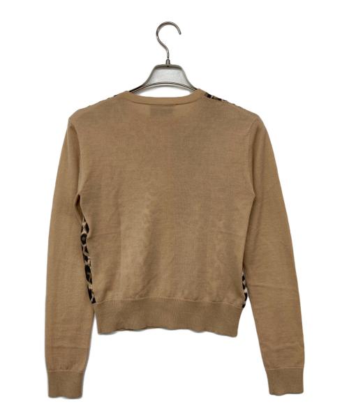 LA PRESTIC OUISTON（ラ プレスティック ウィストン）LA PRESTIC OUISTON (ラ プレスティック ウィストン) シルク混ニットカーディガン ベージュの古着・服飾アイテム