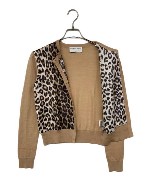 LA PRESTIC OUISTON（ラ プレスティック ウィストン）LA PRESTIC OUISTON (ラ プレスティック ウィストン) シルク混ニットカーディガン ベージュの古着・服飾アイテム