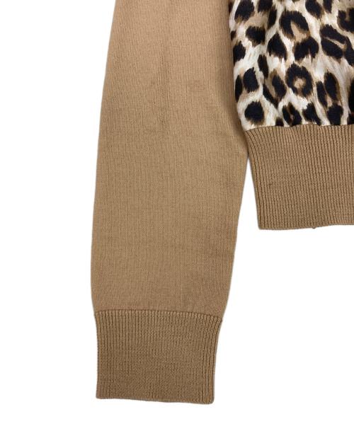 LA PRESTIC OUISTON（ラ プレスティック ウィストン）LA PRESTIC OUISTON (ラ プレスティック ウィストン) シルク混ニットカーディガン ベージュの古着・服飾アイテム