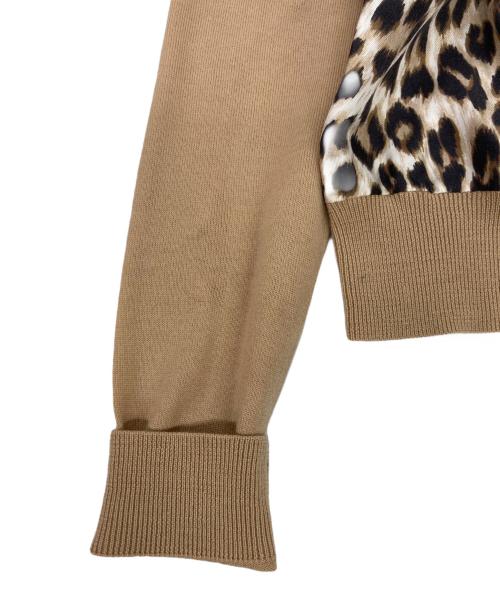 LA PRESTIC OUISTON（ラ プレスティック ウィストン）LA PRESTIC OUISTON (ラ プレスティック ウィストン) シルク混ニットカーディガン ベージュの古着・服飾アイテム