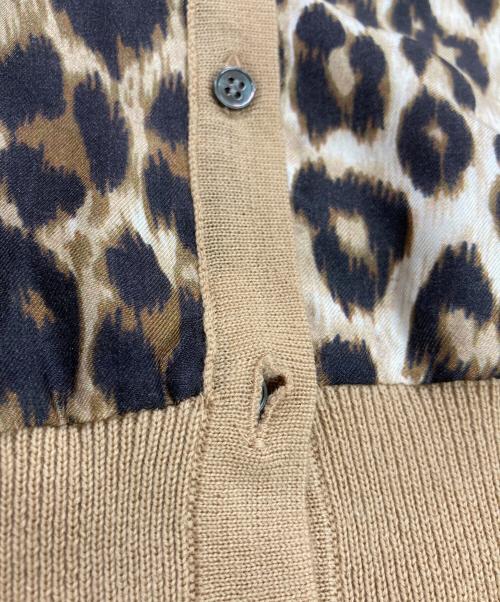 LA PRESTIC OUISTON（ラ プレスティック ウィストン）LA PRESTIC OUISTON (ラ プレスティック ウィストン) シルク混ニットカーディガン ベージュの古着・服飾アイテム