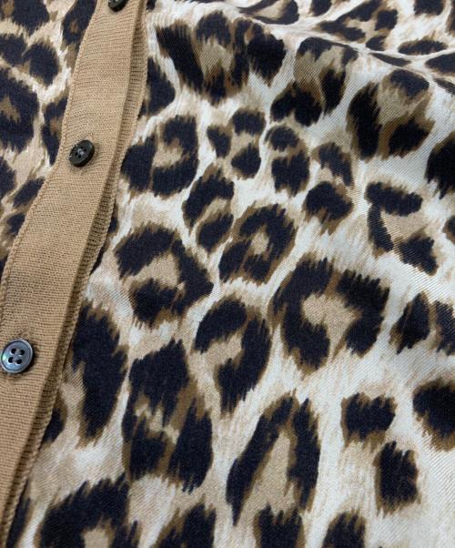 LA PRESTIC OUISTON（ラ プレスティック ウィストン）LA PRESTIC OUISTON (ラ プレスティック ウィストン) シルク混ニットカーディガン ベージュの古着・服飾アイテム