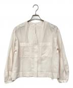 ebureエブール）の古着「ドライウールジョーゼットブラウス」｜アイボリー
