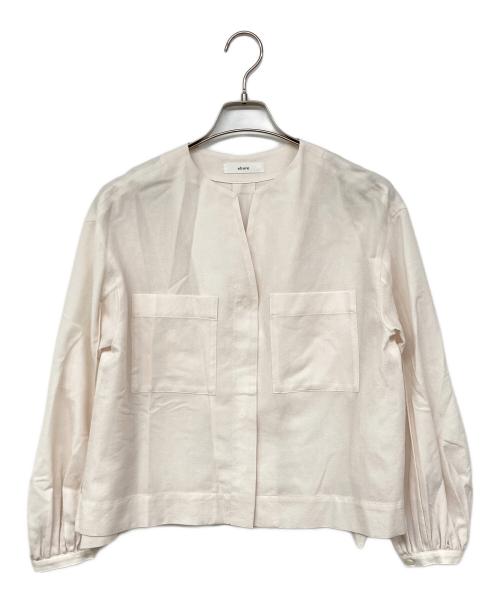 ebure（エブール）ebure (エブール) ドライウールジョーゼットブラウス アイボリー サイズ:38の古着・服飾アイテム