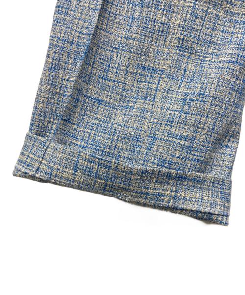 ebure（エブール）ebure (エブール) カラーツィード ドロストワイドパンツ ブルー サイズ:36の古着・服飾アイテム