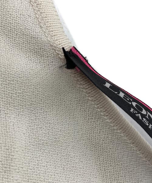 LEONARD（レオナール）LEONARD (レオナール) カンカン素材切替ニットカーディガン ホワイト サイズ:40の古着・服飾アイテム