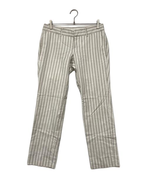 GUCCI（グッチ）GUCCI (グッチ) ストライプパンツ ホワイト サイズ:48Rの古着・服飾アイテム
