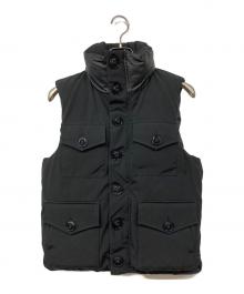CANADA GOOSE（カナダグース）の古着「レザー切替MONTREAL VEST/レザー切替モントリオール・ベスト 」｜ブラック