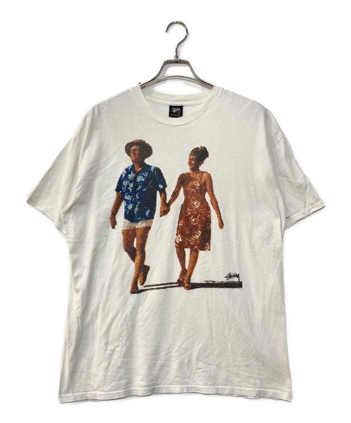 stussy（ステューシー）stussy (ステューシー) カップルイラストTee ブラック サイズ:XLの古着・服飾アイテム