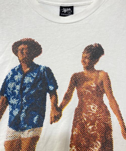 stussy（ステューシー）stussy (ステューシー) カップルイラストTee ブラック サイズ:XLの古着・服飾アイテム