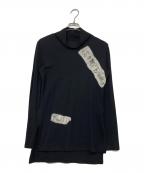 YOHJI YAMAMOTOヨウジヤマモト）の古着「モックネック ウール ニット」｜ブラック