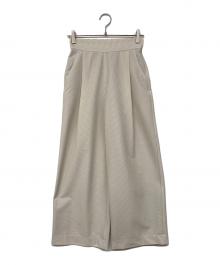 SOEJU（ソージュ）の古着「シアサッカーサイドタックワイドパンツ」｜ベージュ