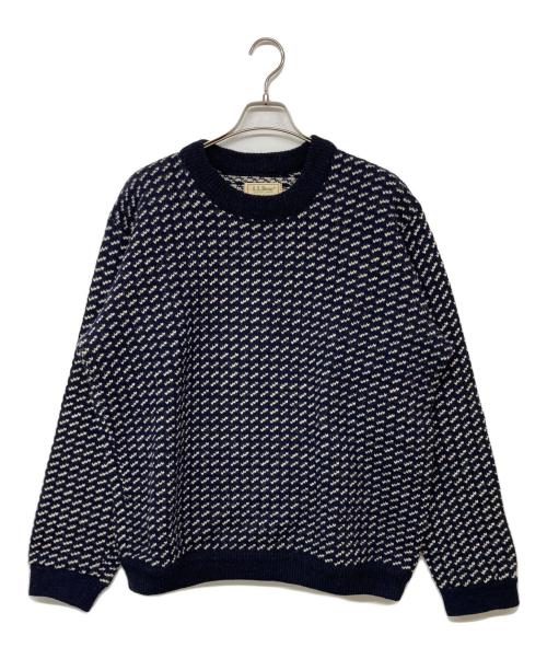 L.L.Bean（エルエルビーン）L.L.Bean (エルエルビーン) バーズアイニット ネイビー サイズ:XLの古着・服飾アイテム
