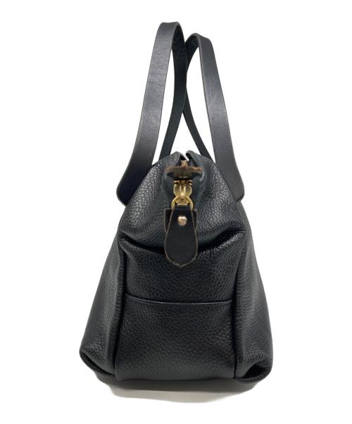 Ense（アンサ）Ense (アンサ) レザーハンドバッグ ブラックの古着・服飾アイテム