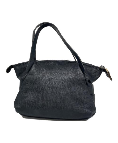 Ense（アンサ）Ense (アンサ) レザーハンドバッグ ブラックの古着・服飾アイテム