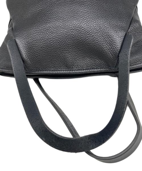 Ense（アンサ）Ense (アンサ) レザーハンドバッグ ブラックの古着・服飾アイテム