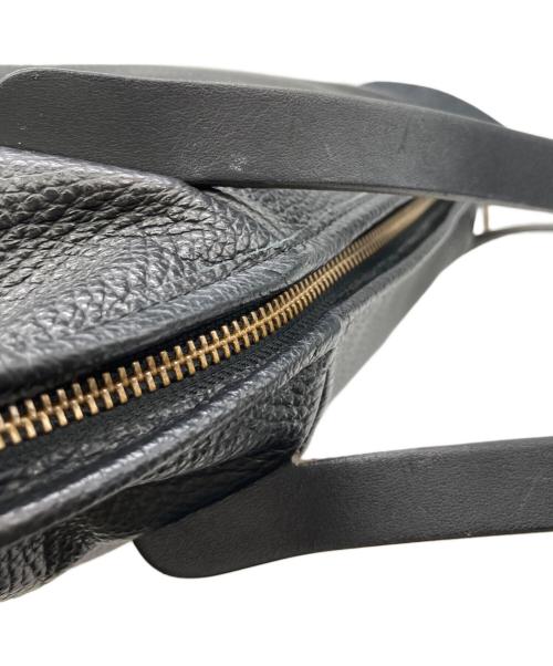 Ense（アンサ）Ense (アンサ) レザーハンドバッグ ブラックの古着・服飾アイテム