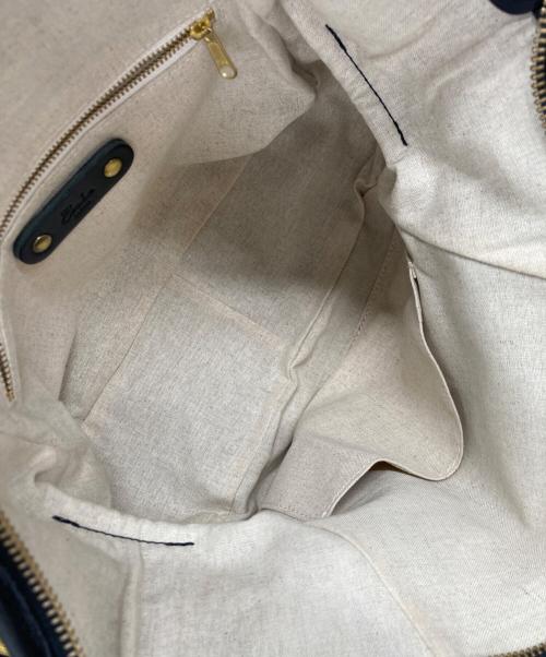 Ense（アンサ）Ense (アンサ) レザーハンドバッグ ブラックの古着・服飾アイテム