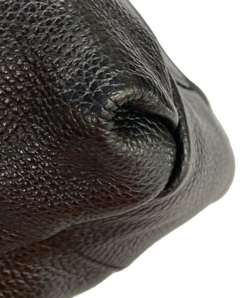 Ense（アンサ）Ense (アンサ) レザーハンドバッグ ブラックの古着・服飾アイテム