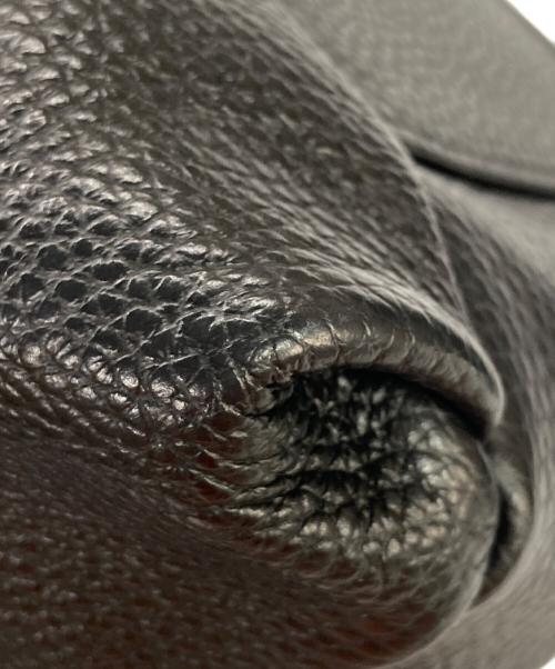 Ense（アンサ）Ense (アンサ) レザーハンドバッグ ブラックの古着・服飾アイテム