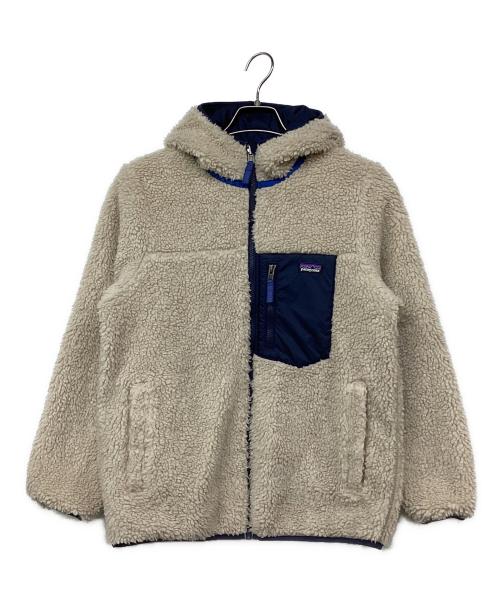 Patagonia（パタゴニア）Patagonia (パタゴニア) Boys Reversible Ready Freddy Hoody/ボーイズ・リバーシブル・レディ・フレディ・フーディ ネイビー×アイボリー サイズ:キッズXLの古着・服飾アイテム