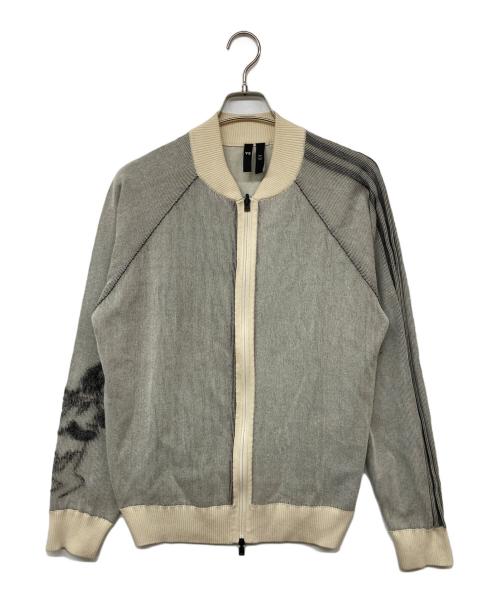 Y-3（ワイスリー）Y-3 (ワイスリー) Graphic Knit Cardigan/グラフィック ニットカーディガン ベージュ サイズ:Mの古着・服飾アイテム