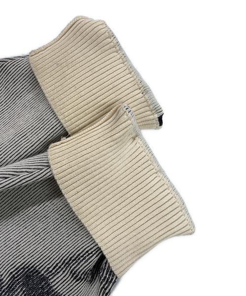 Y-3（ワイスリー）Y-3 (ワイスリー) Graphic Knit Cardigan/グラフィック ニットカーディガン ベージュ サイズ:Mの古着・服飾アイテム