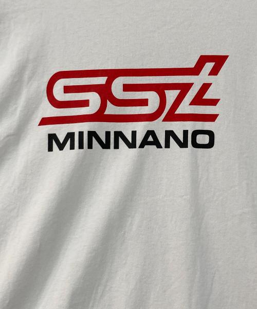 SSZ（エスエスズィー）SSZ (エスエスズィー) MINNANO (ミンナノ) コラボプリントtシャツ ホワイト サイズ:XLの古着・服飾アイテム