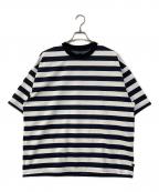 DAIWA PIER39ダイワ ピア39）の古着「TECH DRAWSTRING BORDER S/S TEE テックドローストリング ボーダーショートスリーブティー」｜ネイビー