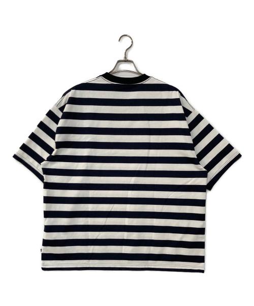 DAIWA PIER39（ダイワ ピア39）DAIWA PIER39 (ダイワ ピア39) TECH DRAWSTRING BORDER S/S TEE テックドローストリング ボーダーショートスリーブティー ネイビー サイズ:XLの古着・服飾アイテム