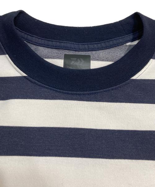 DAIWA PIER39（ダイワ ピア39）DAIWA PIER39 (ダイワ ピア39) TECH DRAWSTRING BORDER S/S TEE テックドローストリング ボーダーショートスリーブティー ネイビー サイズ:XLの古着・服飾アイテム