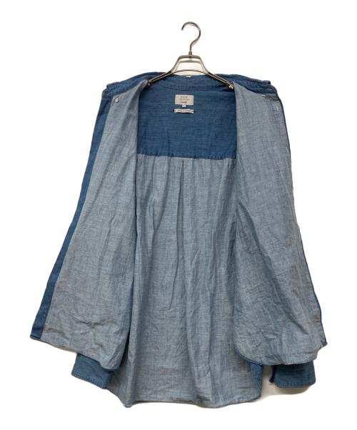 STUDIO NICHOLSON（スタジオ ニコルソン）STUDIO NICHOLSON (スタジオ ニコルソン) BEAMS PLUS (ビームスプラス)  LISA DENIM SHIRT / リサ デニムシャツ ブルー サイズ:XLの古着・服飾アイテム