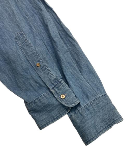 STUDIO NICHOLSON（スタジオ ニコルソン）STUDIO NICHOLSON (スタジオ ニコルソン) BEAMS PLUS (ビームスプラス)  LISA DENIM SHIRT / リサ デニムシャツ ブルー サイズ:XLの古着・服飾アイテム