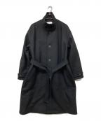 PUBLIC TOKYOパブリックトウキョウ）の古着「Super140s マルチウェイ メルトンオーバーサイズスタンドコート / 保温 / 天然撥水 / 抗菌防臭 / 3way」｜ブラック